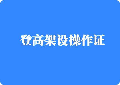 巨屌操泰妹BB视频登高架设操作证